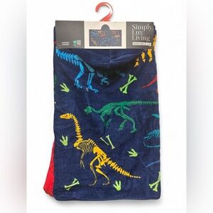 Dinosaur Kid Beach Towel #2 HOODED TOWEL 24" x 41